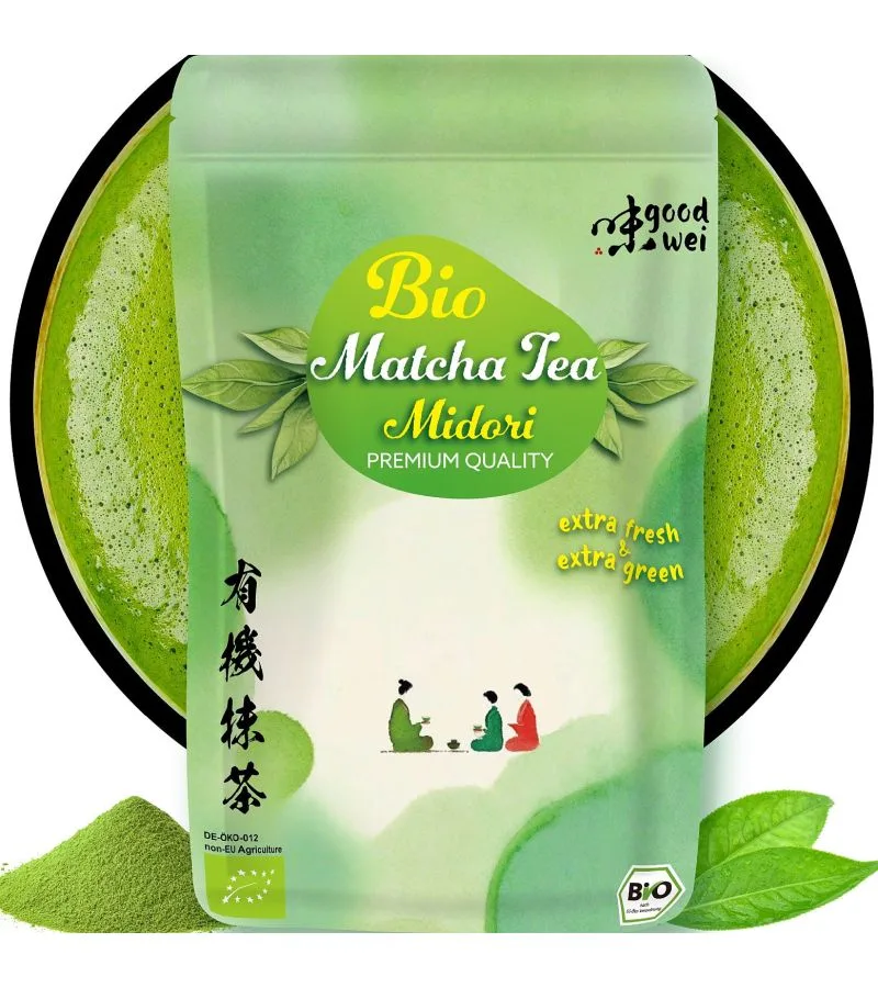 Goodwei Th Matcha BIO C r monie Japonais "Chado" | Poudre de th vert Qualit C r moniale 40g - product information 4