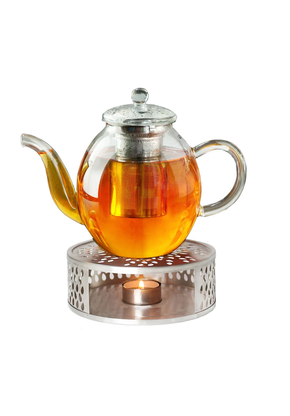 Creano Coffret d'Or Fleurs de Th Mix 6 pcs + 1 Teelini Bonus (Portion de Tasse) Th i re en Verre 500ml sans goutte Th Blanc Vert & Noir Id e Cadeau Chic - product information 1