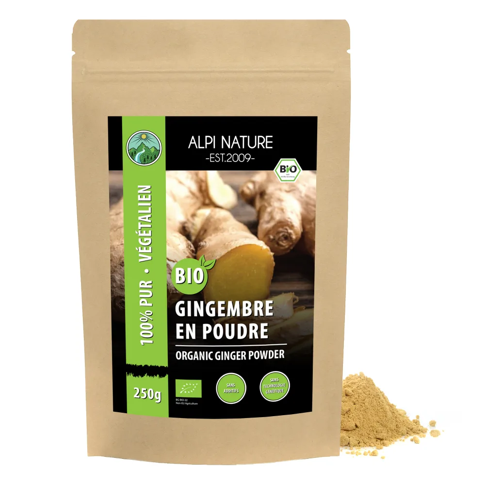 Alpi Nature Gingembre en Poudre BIO 100g Racine de Gingembre S ch e et Moulue pour la Cuisine 100 GR - product information 1