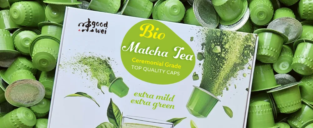 Goodwei BIO Capsules th Matcha de qualit c r monie compatibles avec Nespresso * | 20 pi ces | Th vert biologique - product information 1
