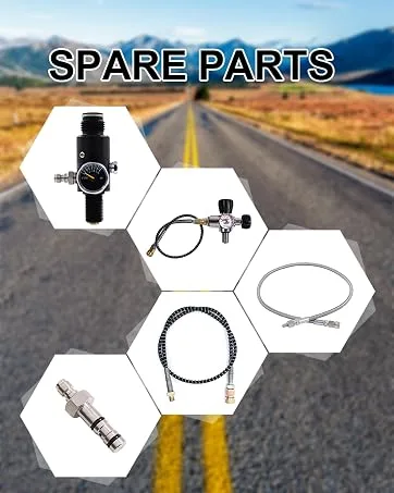 TUXING PCP Paintball Fill Probe Replacement Adapter Quick Disconnect Brass Straight Stem Air Tool Fittings - 8-8.9mm - spare parts