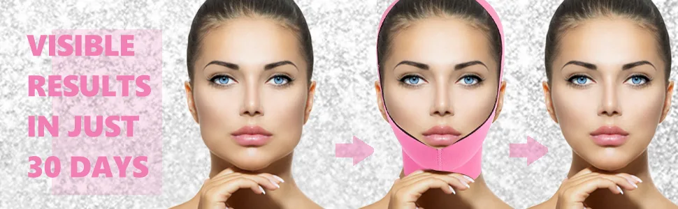 Face Slimming Cheek  V Face Line Belt Breathable Chin Lift Up Anti Wrinkle Sleep Strap(Red) - Face Slimming Cheek