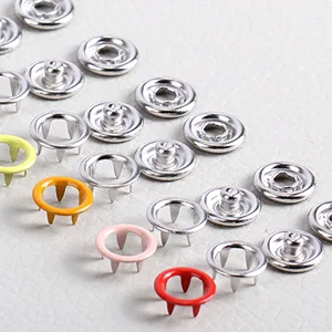 CHEPULA Craftsmanship DIY 200 Sets Metal Snaps Buttons with Fastener Pliers Press Tool Kit for Sewing and Crafting (10 Colors 9.5mm) (Hollow) - product information 2