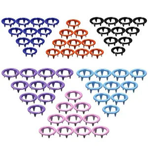 CHEPULA Craftsmanship DIY 200 Sets Metal Snaps Buttons with Fastener Pliers Press Tool Kit for Sewing and Crafting (10 Colors 9.5mm) (Hollow) - product information 4
