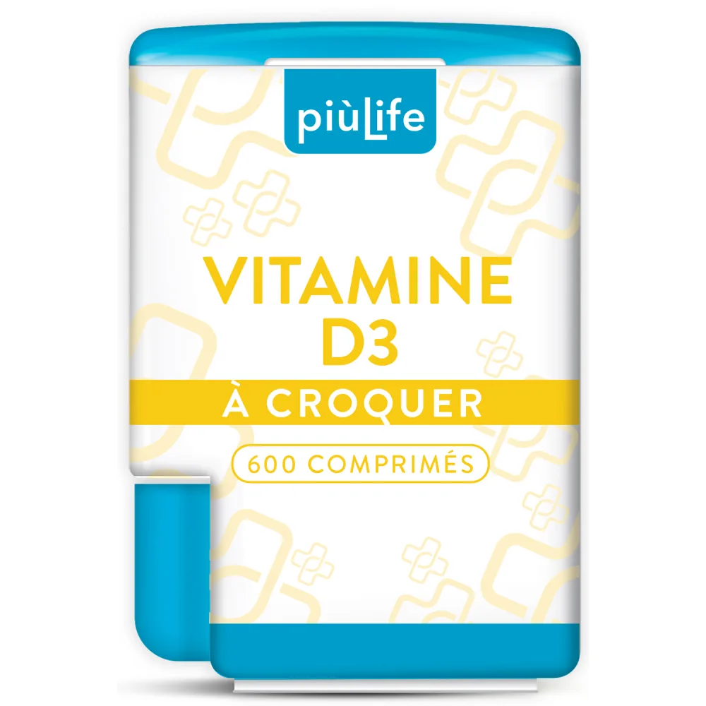 Vitamine D3 2000 UI Pi Life 2 par jour Comprim s Croquer Sans Sucre Source de Vitamine D Pour Immunit Os Dents et Muscles 600 mini-comprim s 600 comprim s - product information 6