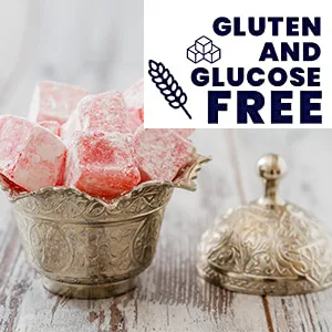 Cerez Pazari Turkish Delight Vegan Soft Candy Dessert Glucose Free -Loukoumi- with Rose Flavor - 454g - product information 7