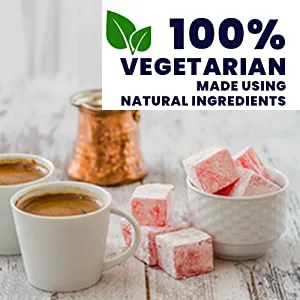 Cerez Pazari Turkish Delight Vegan Soft Candy Dessert Glucose Free -Loukoumi- with Rose Flavor - 454g - product information 8