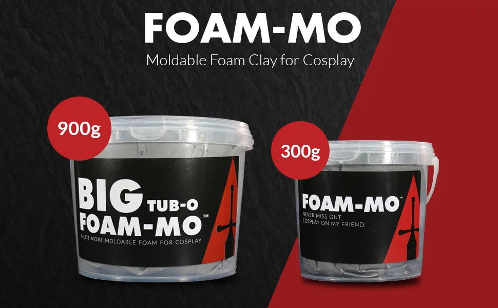Cosplay Apprentice - Foam-mo  Foam Clay Cosplay  Lightweight Sculpting Foam  Air Dry Clay for Cosplay and Costumes  300g - moldable foam clay for cosplay
