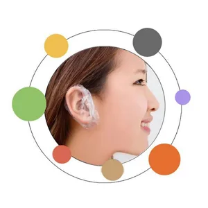 100 PCS Disposable Soft and Environment-friendly Plastic Transparent Hairdressing Ear Caps Coloring Waterproof Ear Cover Shield Protector Elastic Shower Ear Caps for Salon Home Use - product information 5