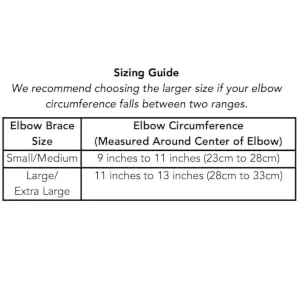 Amazon Brand - Solimo Elbow Brace  Large/Extra Large Large/XL - Sizing Guide