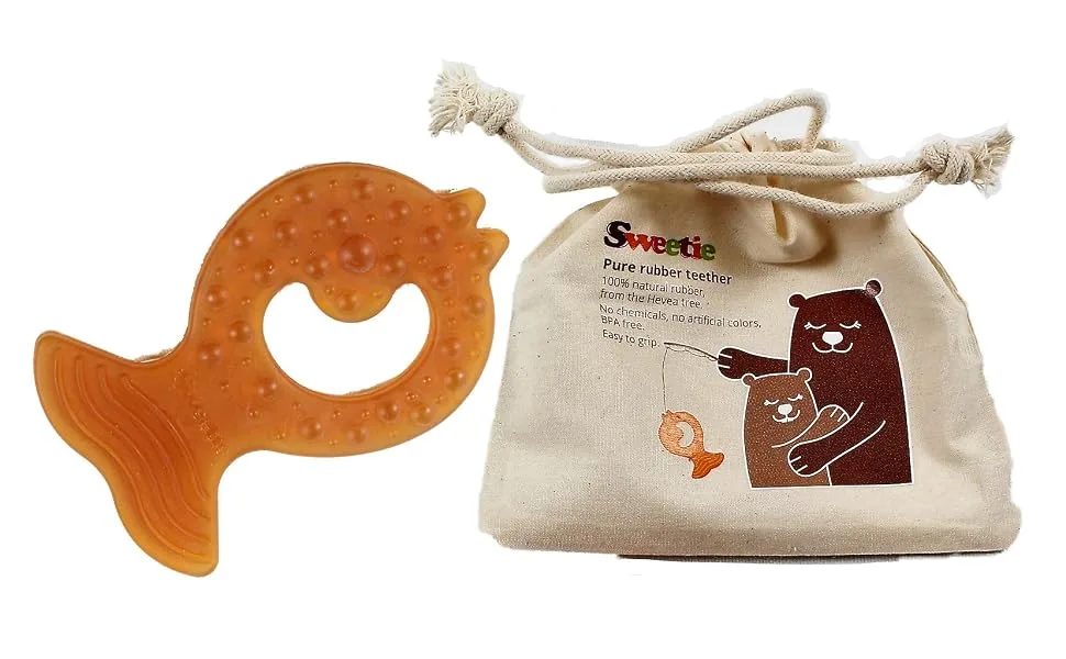 SWEETIE Pure Natural Rubber Teether Fish BPA  Phthalates  PVC  Nitrosamine Free - product information 4
