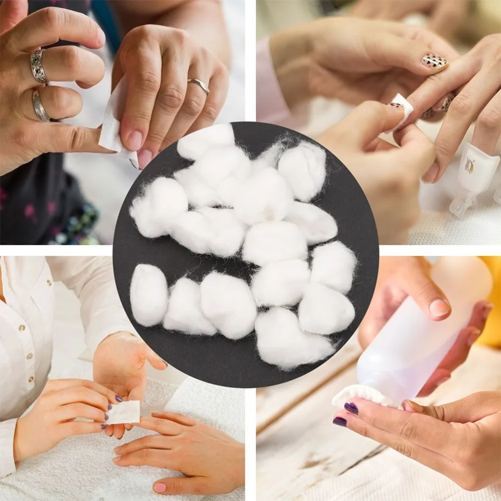 BESTYASH 4paquets Boules De Coton Pour Dissolvant Nettoyer Vernis Ongles Boules De Coton Absorbantes Pour Soin Des Ongles - product information 3