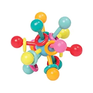 Manhattan Toy Atom Rattle & Teether Grasping Activity Baby Toy - plush bear toy;knitted toy;toy kitted;gift;gifts;presents;toy gift;gift toy;plush gift