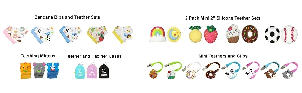 Silli Chews Girls Teething Ring Donut for Babies Round Silicone Pink Baby Teether Cute Self Soothing Circle Silly Chew Toy - Silli Chews Teethers