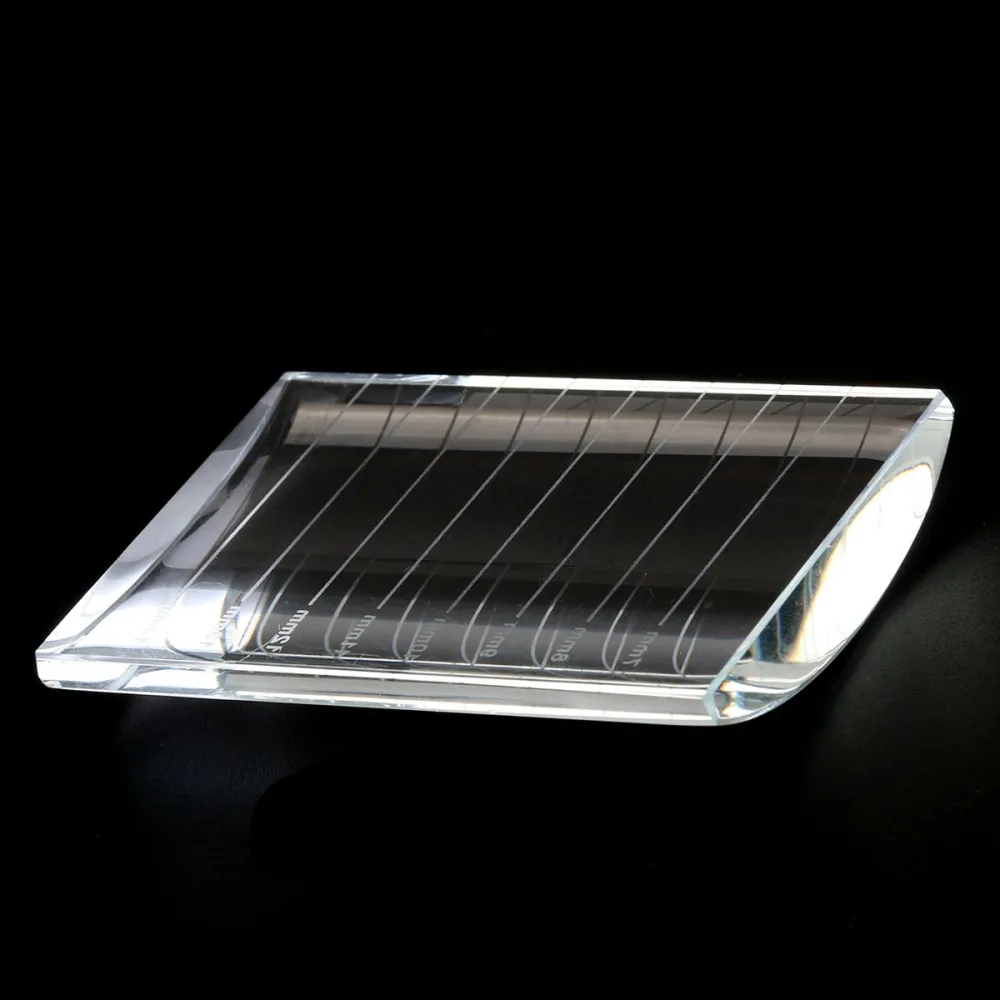 BESTYASH Support Verre pour Palette de Colle Adh sive pour Extensions de Cils et Sourcils Outil de Maquillage avec Rainure pour Patch - product information 3