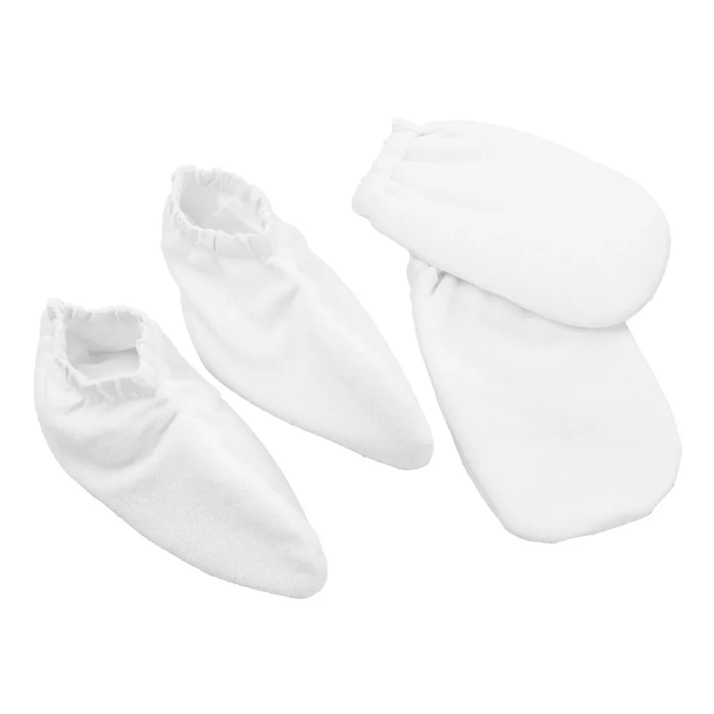 2 Paires Mitaines Isolantes en ponge pour Soin des Mains et Bain Lavables Blanc - product information 1