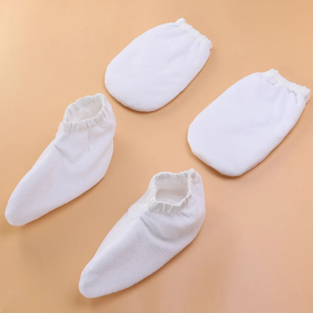 2 Paires Mitaines Isolantes en ponge pour Soin des Mains et Bain Lavables Blanc - product information 2