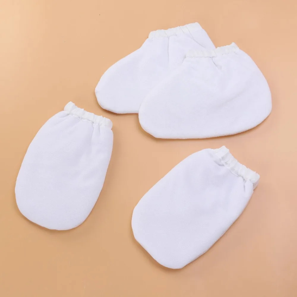2 Paires Mitaines Isolantes en ponge pour Soin des Mains et Bain Lavables Blanc - product information 4