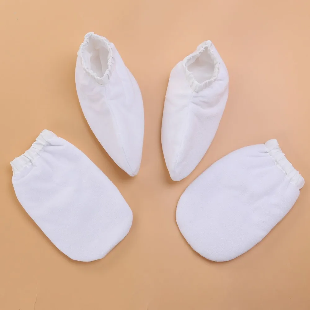 2 Paires Mitaines Isolantes en ponge pour Soin des Mains et Bain Lavables Blanc - product information 5