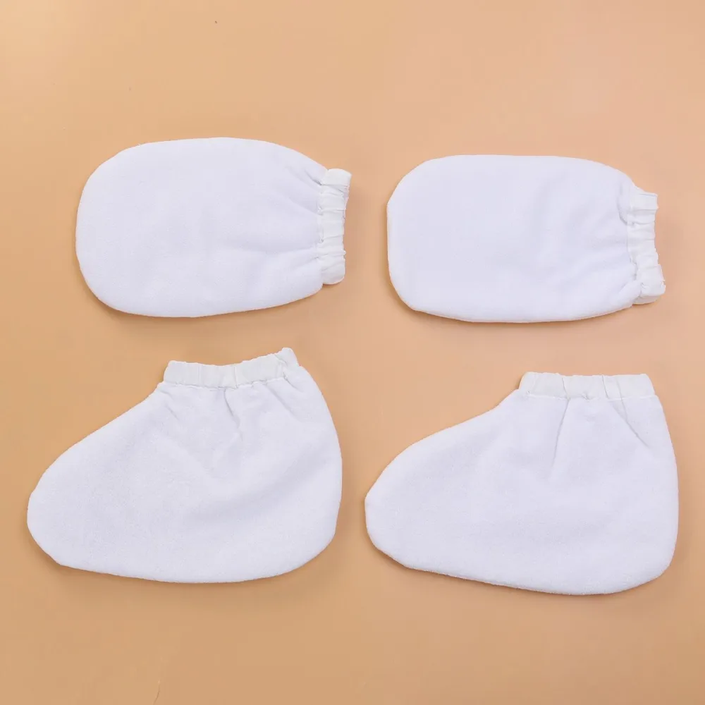 2 Paires Mitaines Isolantes en ponge pour Soin des Mains et Bain Lavables Blanc - product information 6