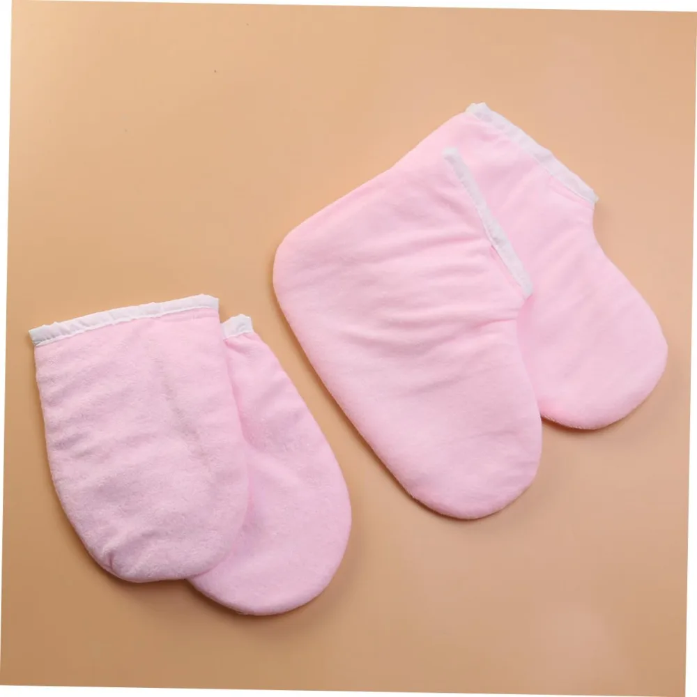 Healvian 2 Paires Prot ge-mains Paraffine pour Bain Isolants Lavables pour Soins Thermiques Mains Rose - product information 3
