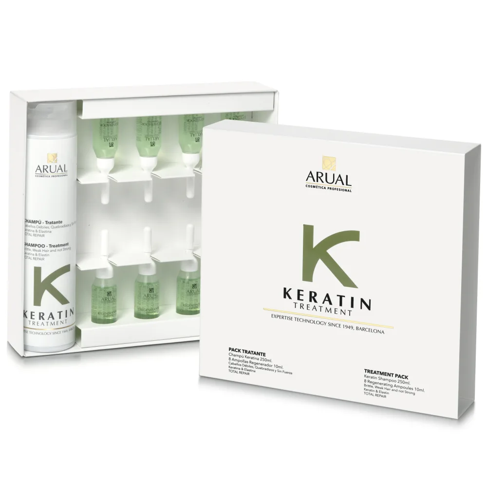 Arual Keratin Champu Pack 251Ml + Ampollas 8U. - product information 2