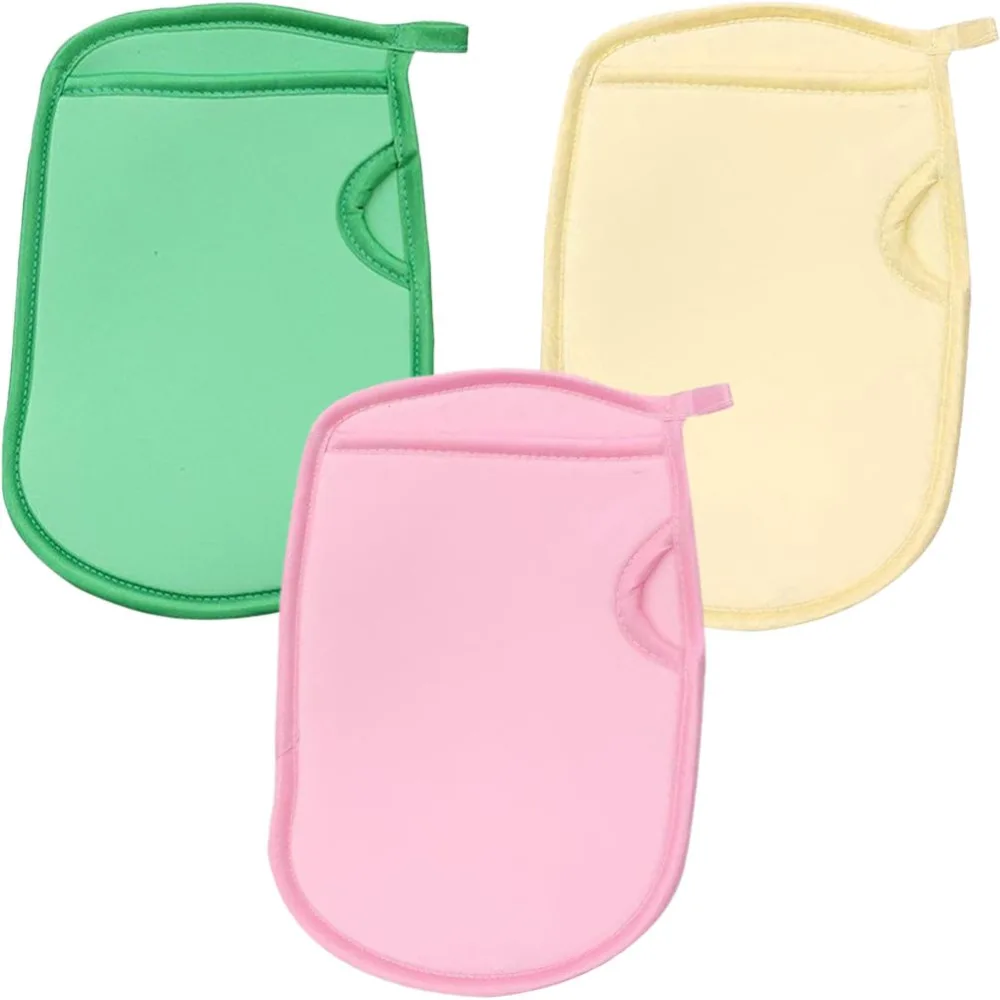 BESTYASH 3 Pi ces Lot de Mitaines Exfoliantes pour Douche Outils de Nettoyage du Corps et Gommage du Dos - product information 2