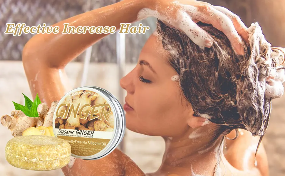 Barre de shampooing pour repousse des cheveux au gingembre - product information 2