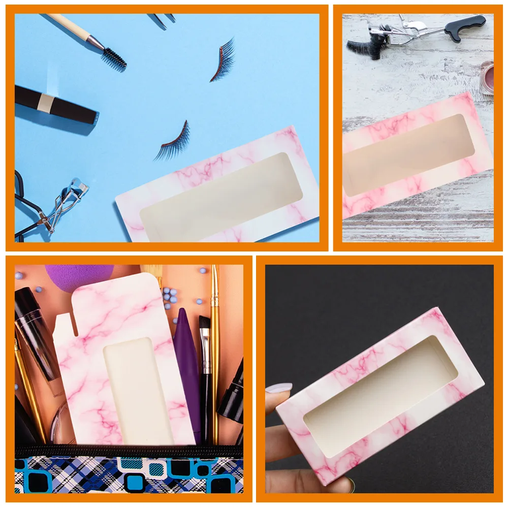 VALICLUD 10 Pi ces Bo tes Faux Cils Avec Fen tre Transparente tuis Pour Extensions De Cils Couleurs assorties - product information 2