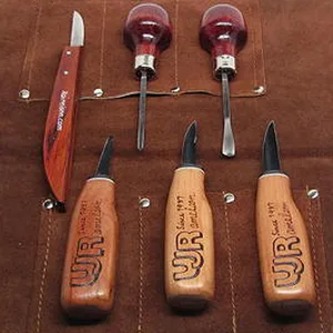 E C Lyons Intaglio Set B (6 Tools) Etching Burnisher Twisted Scriber Scraper Elliptic Tint Burin - uj ramelson