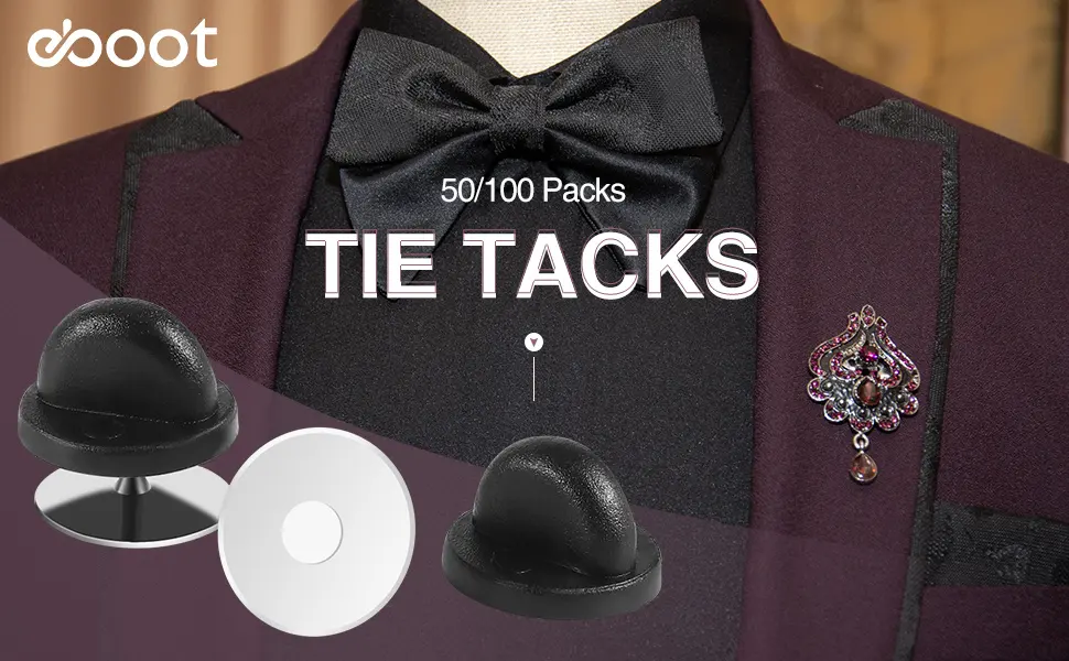 eBoot Tie Tacks Blank Pins with PVC Rubber Pin Backs (50) - product information 1