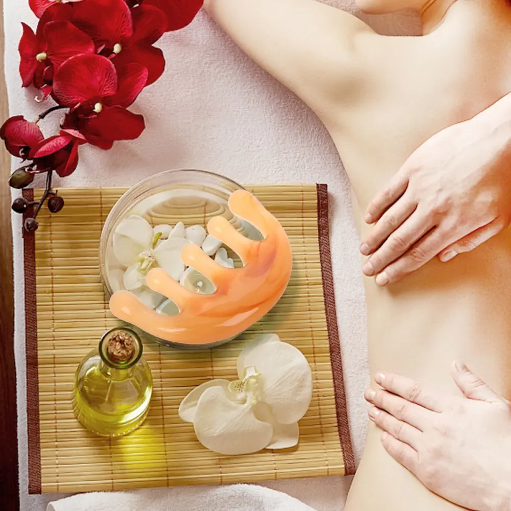 BESTYASH 2pi ces Peigne De Massage Masseur De T te Gua Pour Relaxation Outil Manuel Pour Lavage Massage Cheveux Caf - product information 1