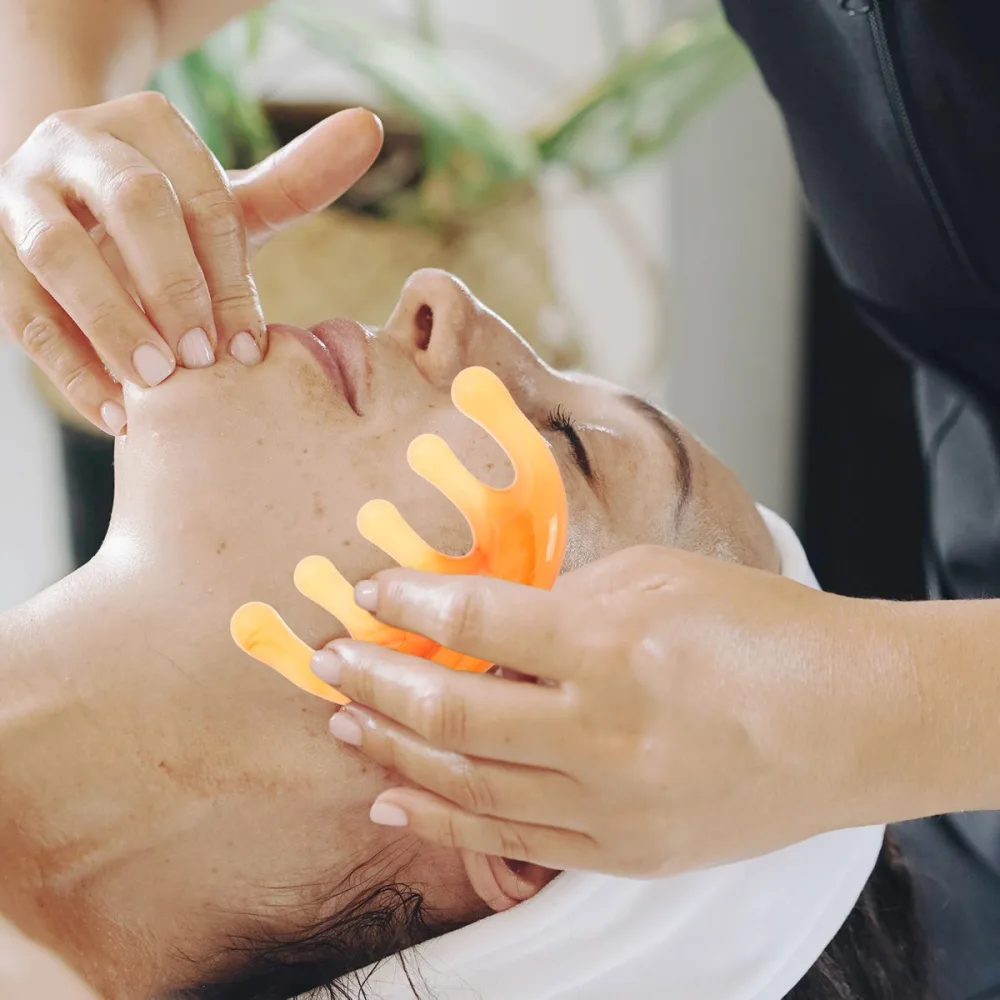 BESTYASH 2pi ces Peigne De Massage Masseur De T te Gua Pour Relaxation Outil Manuel Pour Lavage Massage Cheveux Caf - product information 2