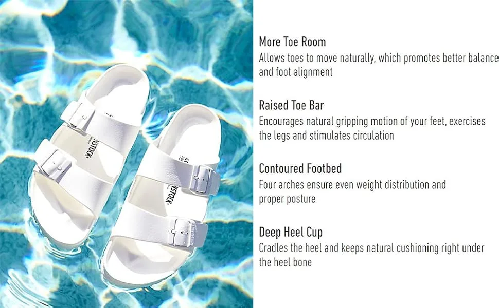 Birkenstock Unisex-Adult Open-Back Gizeh V Sky Blue Cv R 10 Black Birko-flor - Floating Sandals with Features