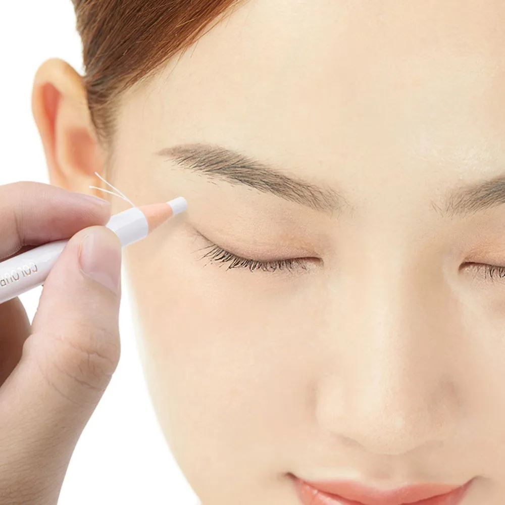 BESTYASH Crayon Sourcils Imperm able Blanc 2 Pi ces Pigmentation Lisse Longue Tenue Maquillage des Yeux Visage Voyage - product information 2