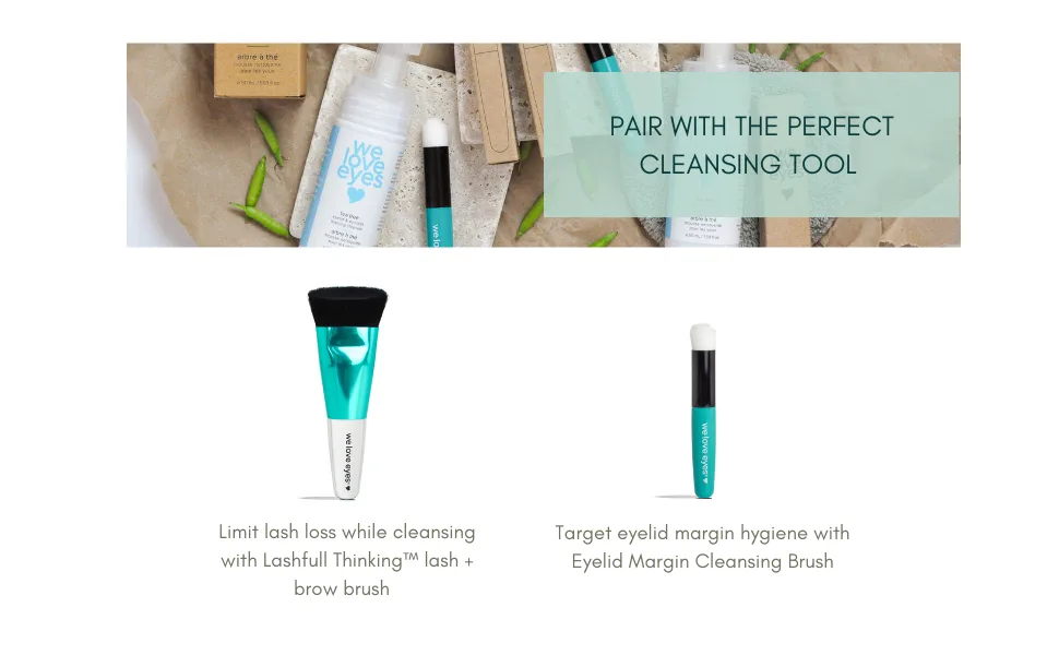We Love Eyes: Tea Tree Eyelid Foaming Cleanser - Vegan. All Natural. Cruelty Free. Safe for False Lashes. - tea tree oil