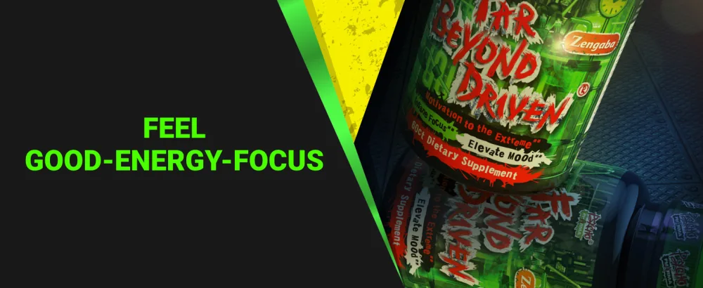 Psycho Pharma's Far Beyond Driven  for increased energy to Burn with improved focus  positive mood. - Far beyond driven energy pills