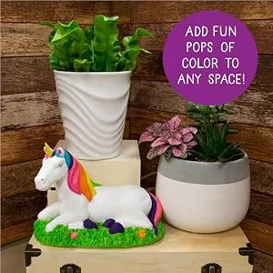 Creative Roots Paint Your Own Unicorn by Horizon Group USA  DIY Kit  Includes 5 Paint Pots & Paint Brush  Multicolor  One Size - creative roots, paint, paint your own, ceramic, painting, create, creativity
