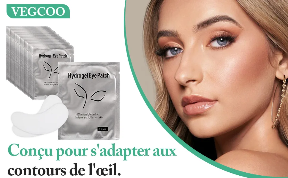 VEGCOO 80 Paires Patchs Pour Extensions de Cils Gel Non Pelucheux pour Teinture Cils Extension Cils (Renard) - product information 9