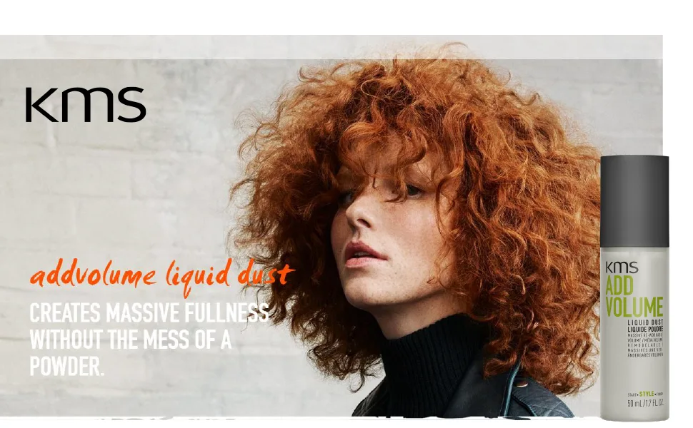 KMS ADDVOLUME Liquid Dust Volumizing powder  1.7 Fl Oz - kms add volume liquid dust fullness powder root lift fine hair thin body