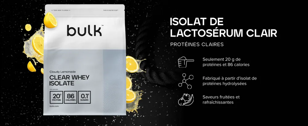 Bulk Clear Whey Isolate | Blue Framboise | 2kg | 20g de prot ines absorption rapide | Faible teneur en sucre | Shake prot in l ger et fruit - product information 6