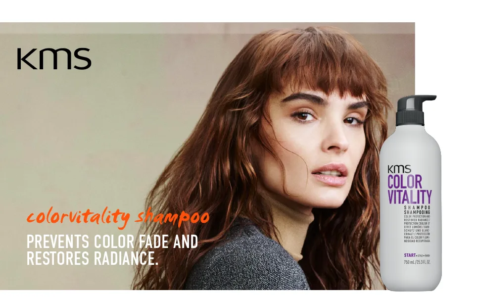 KMS Colorvitality Shampoo 25.3 Ounce - kms colorvitality shampoo colored hair vibrance maintain fading radiance moisture sulfate free