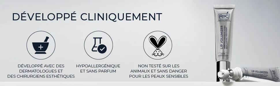 RoC Derm Correxion Lip Volumizer | Volumateur L vres Baume Repulpant l'Acide Hyaluronique & aux Peptides de Collag ne | 10 ml - product information 5