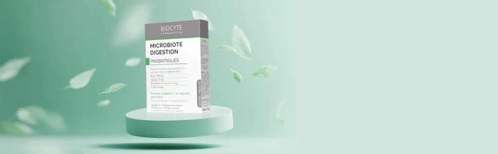 BIOCYTE Microbiote Digestion - Probiotiques Flore Intestinale - 5 Souches Probiotiques Boldo Vitamine B2 Lactase & Bromelaine - Programme 15 Jours - product information 1