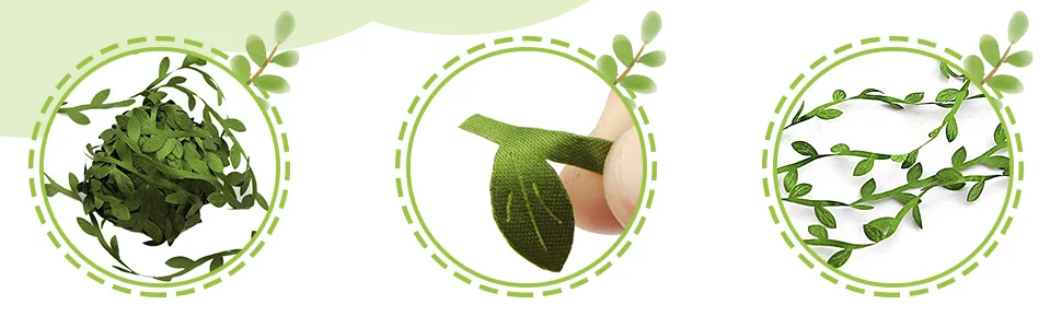 David accessories Olive Green Leaves Leaf Trim Ribbon -20 Yards - for DIY Craft Party Wedding Home Decoration (Olive Green) - ribbon