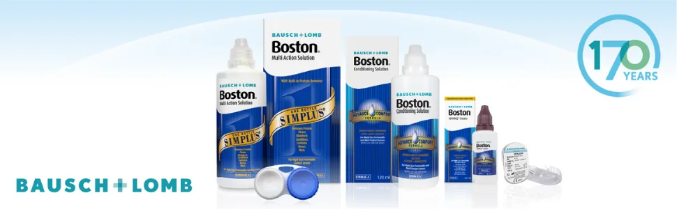 Boston Simplus Solution Lentilles de Contact Rigides - Solution d'Entretien Multi-Fonction pour Lentilles Rigides Perm ables Au Gaz 3x 120 ml - product information 1