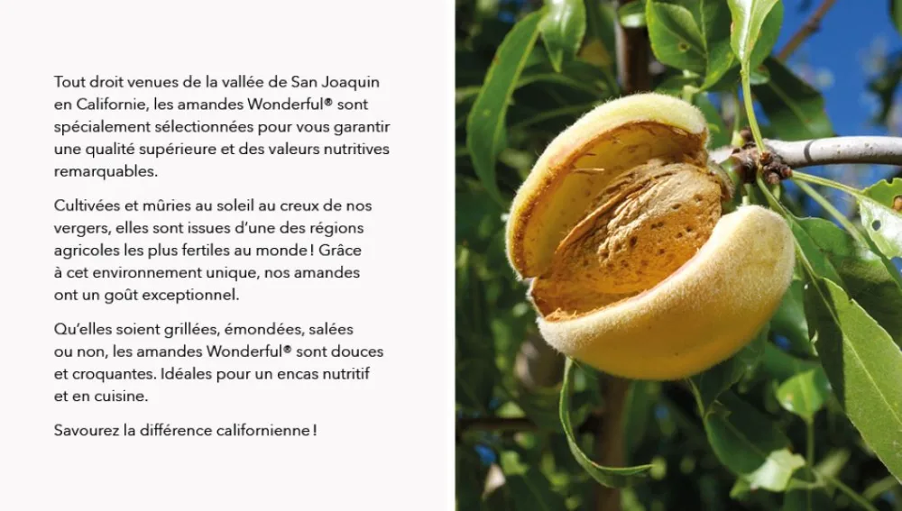 Wonderful Almonds - Amandes nature 8 x 140g - product information 1