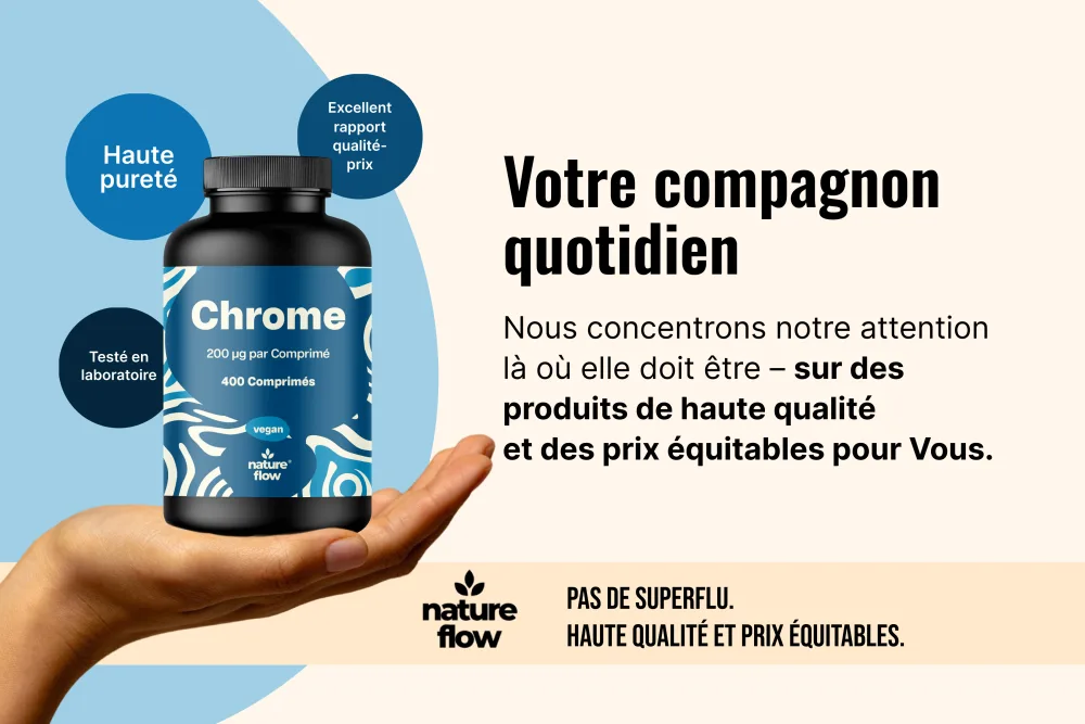 Chrome Compl ment Alimentaire - 400 Comprim s - Picolinate de Chrome Vegan - Produit en Allemagne - Chromium Picolinate - Test en laboratoire - product information 3