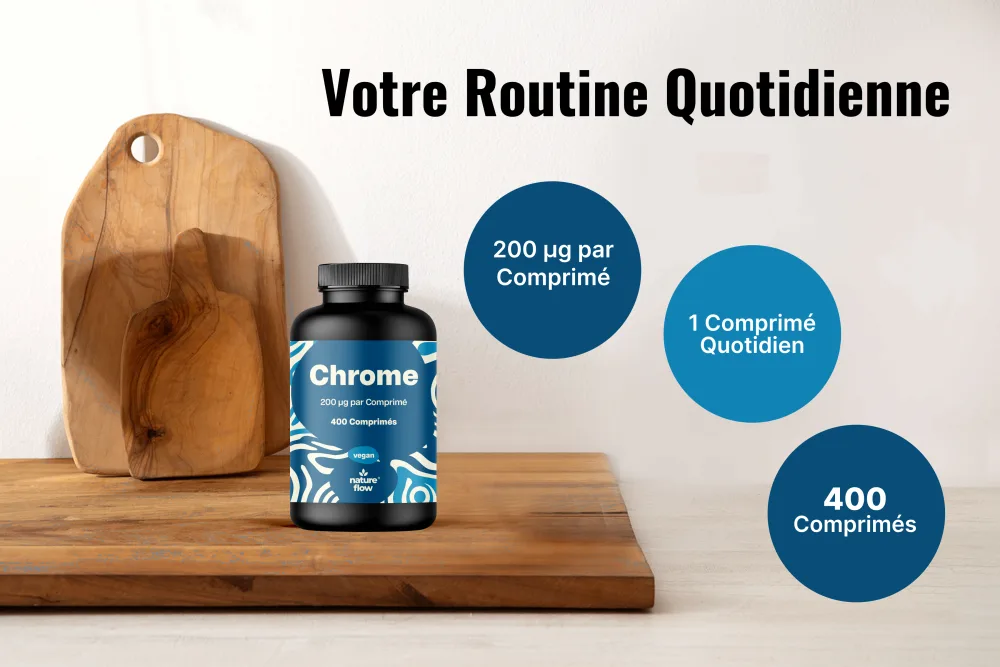 Chrome Compl ment Alimentaire - 400 Comprim s - Picolinate de Chrome Vegan - Produit en Allemagne - Chromium Picolinate - Test en laboratoire - product information 4