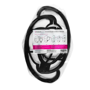 Dreamlover Hanging Wig Stand  Wig Drying Stand  2 Sets Black - Package Bag